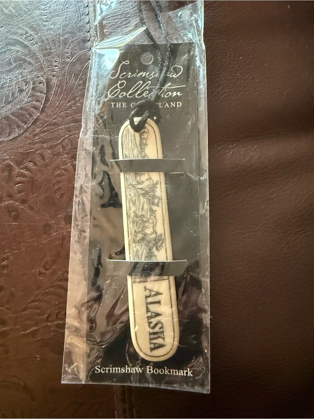 Vintage ALASKA Scrimshaw Carved Bookmark The Greatland Collection Replica Idk.